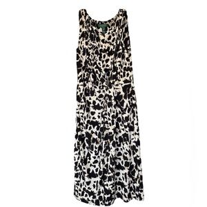 Lauren Ralph Lauren Animal Print V Neck Dress